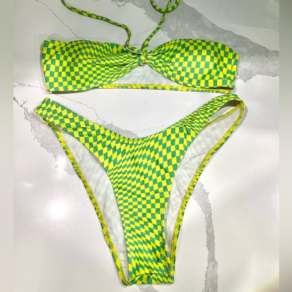 SOLY HUX Checkered Halter High Cut Bikini - Picture 2 of 4